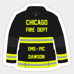 CHICAGO FIRE - GABBY DAWSON EMS - TURN OUT COAT Sticker